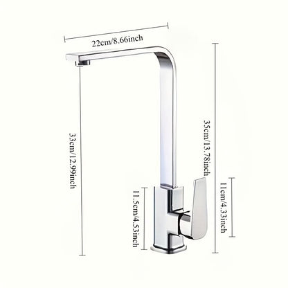 Rotating Kitchen Tap with Hot and Cold Water Functionality