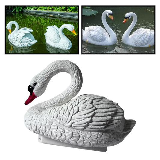 Floating Swan Pond Ornament | Realistic Design | Durable & Waterproof | 30 cm