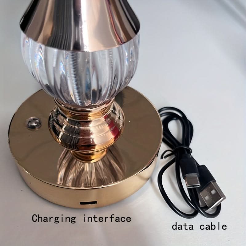 Touch-Controlled Cordless Table Lamp in Metal Finish
