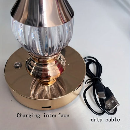 Touch-Controlled Cordless Table Lamp in Metal Finish