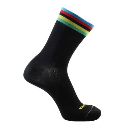 Colorful Cycling Socks with Rainbow Design