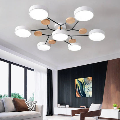 Contemporary LED Flush Mount Ceiling Fixture - Modern Bright Light