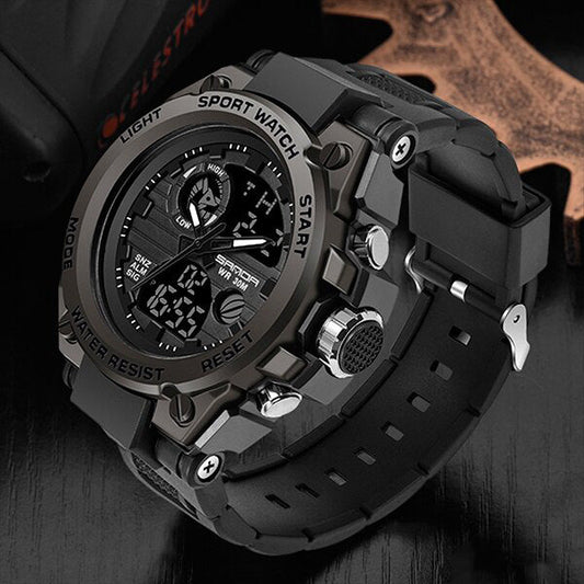 Military Men's Watch with Analog and Digital Functions – Rugged Design