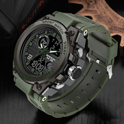 Military Men's Watch with Analog and Digital Functions – Rugged Design