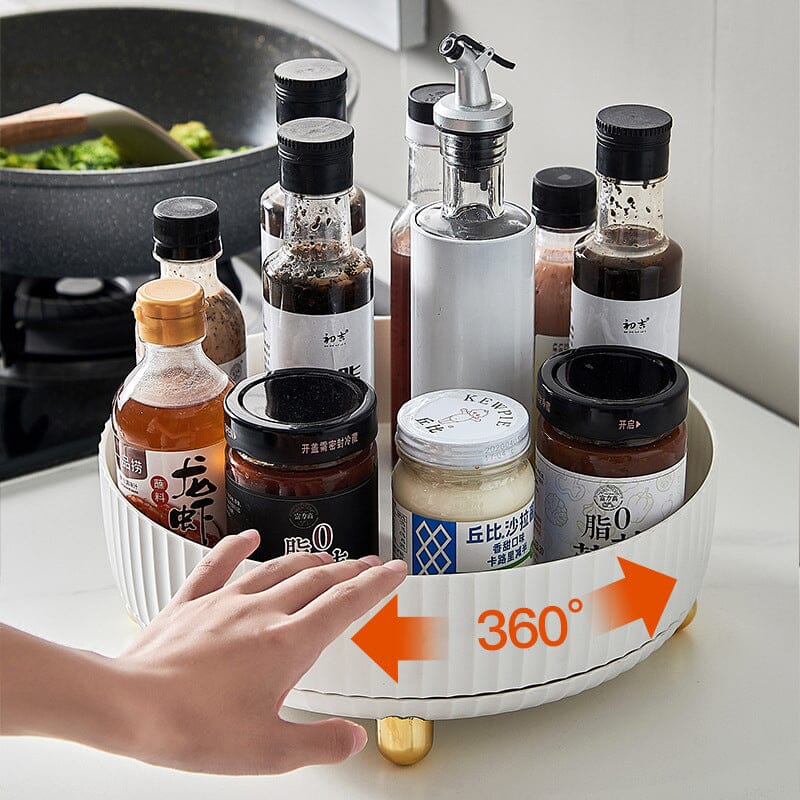 360° Rotating Spice Organizer for Effortless Storage