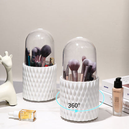 360-Degree Rotating Makeup Brush Organizer
