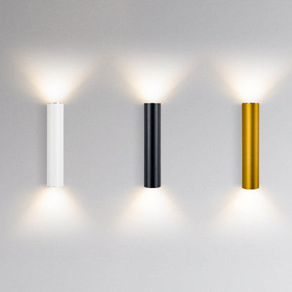 2-Light Wall Lamp in Aluminum Cylinder Design