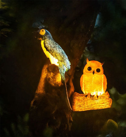 LED Garden Sculpture Lamp - Solar Outdoor Bird Light
