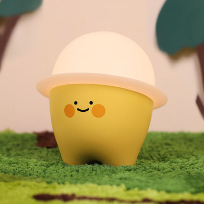 Cute Emoji LED Night Light – Artistic Silicone Bedside Lamp