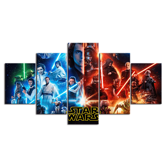 Epic Encounter - 5 Piece Canvas Art Set for Your Home