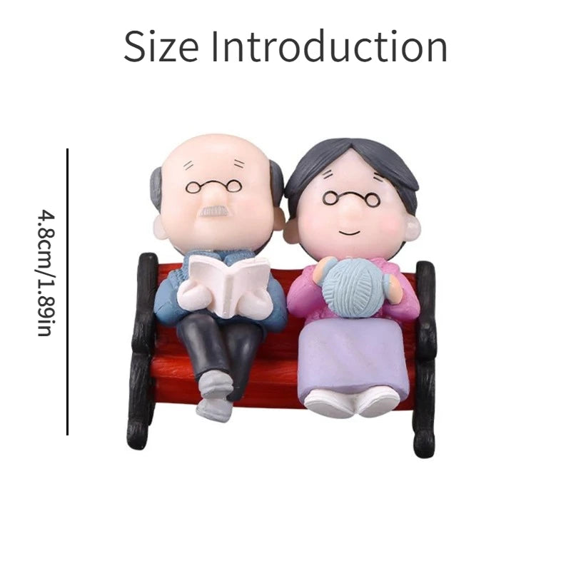 Miniature Garden and Home Accessories Set - Grandma and Grandpa Duo