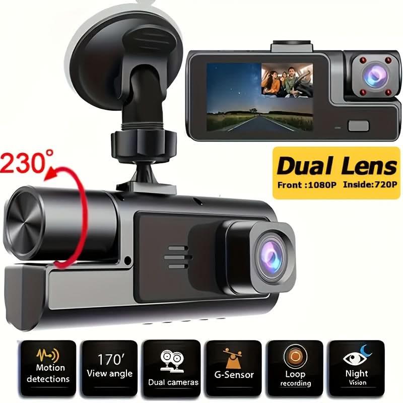 Wide-Angle Car Dashboard Camera