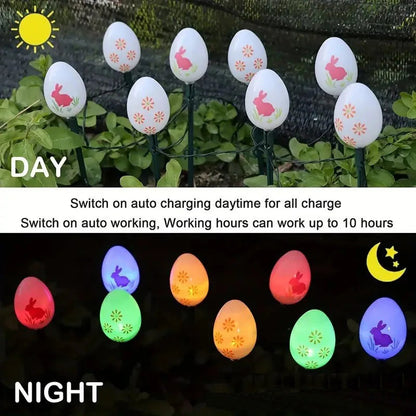 Solar Egg-Shaped LED Outdoor Lights | Weather-Resistant Garden Decor