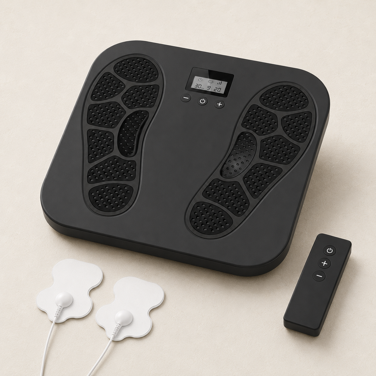 Rechargeable Foot Massager with LCD Control, 10 Modes & 20 Intensity Levels
