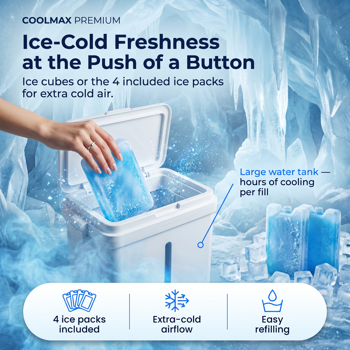 Portable Air Cooler for Comfortable Cooling – No Installation Needed