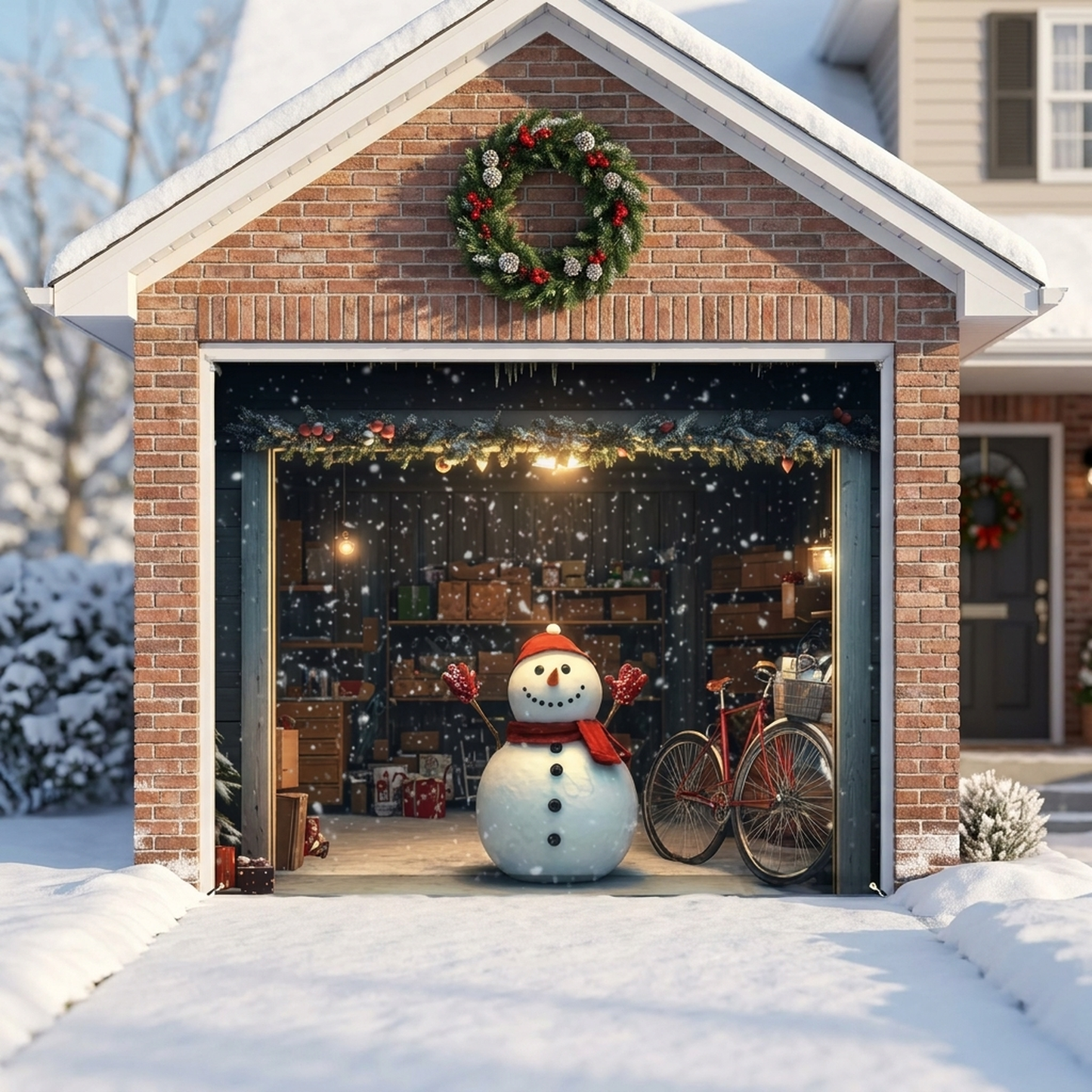Seasonal Home Decor - Festive Snowman Winter Cover