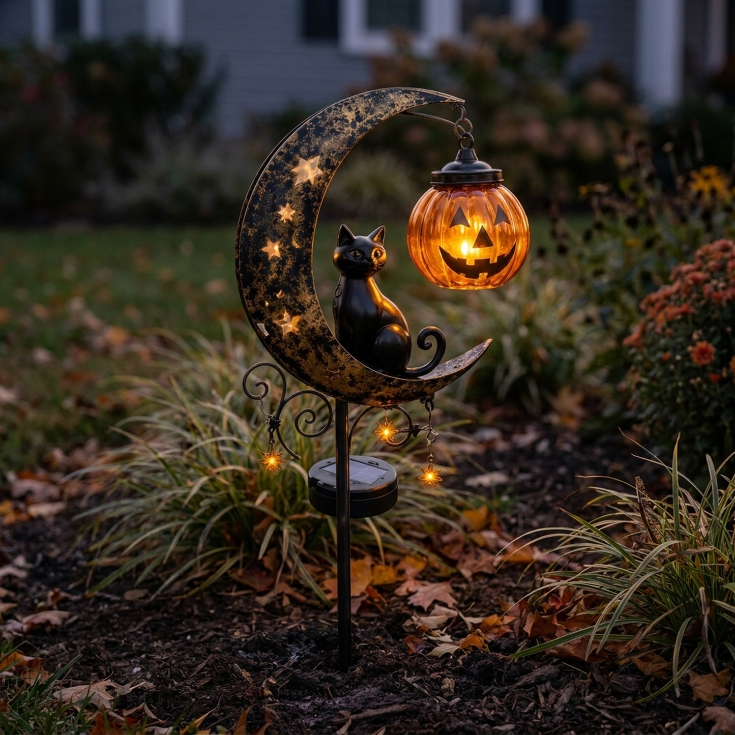 Pumpkin Garden Stake for Spooky Outdoor Atmosphere