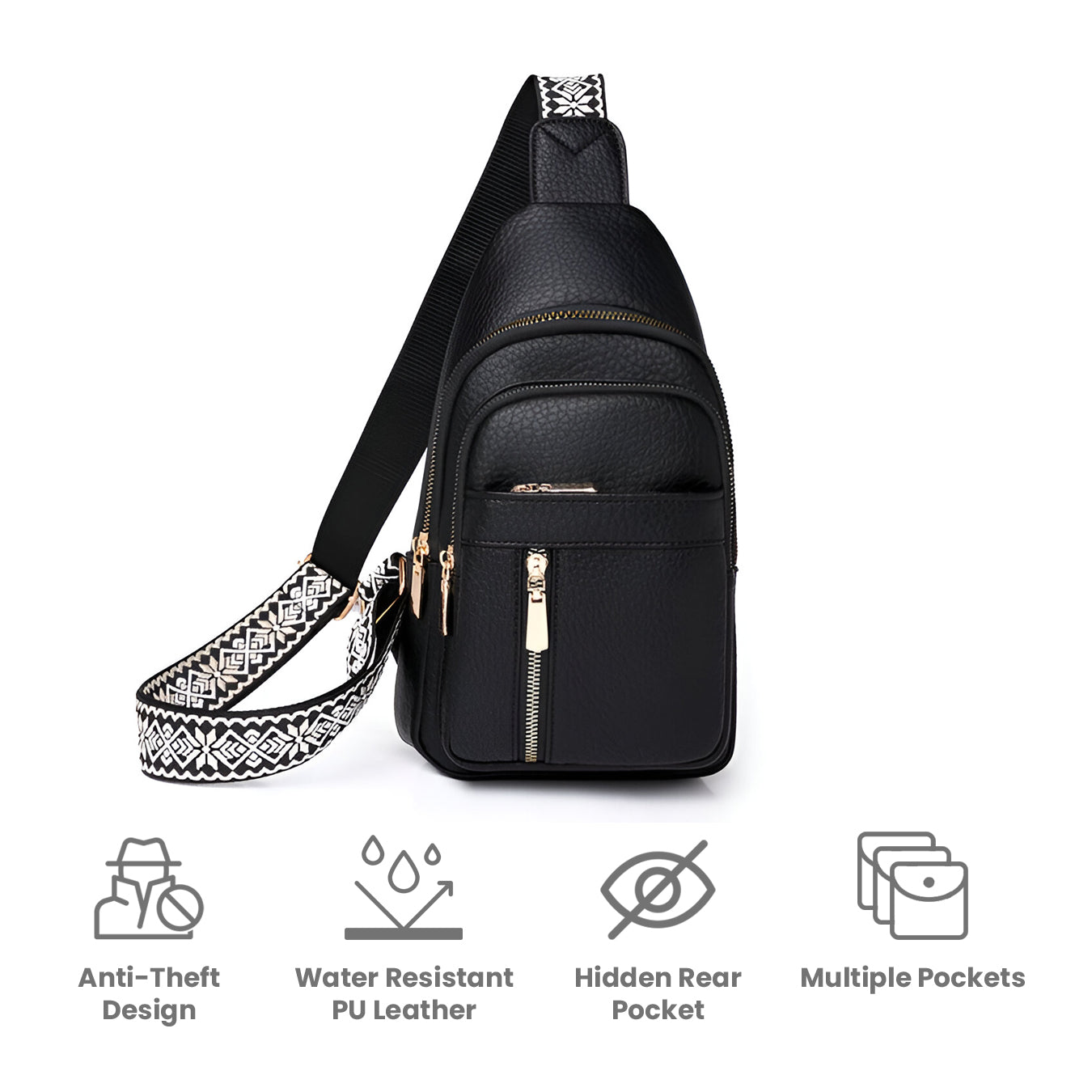 Chic Shoulder Bag with Stylish Theft Protection for Daily Use