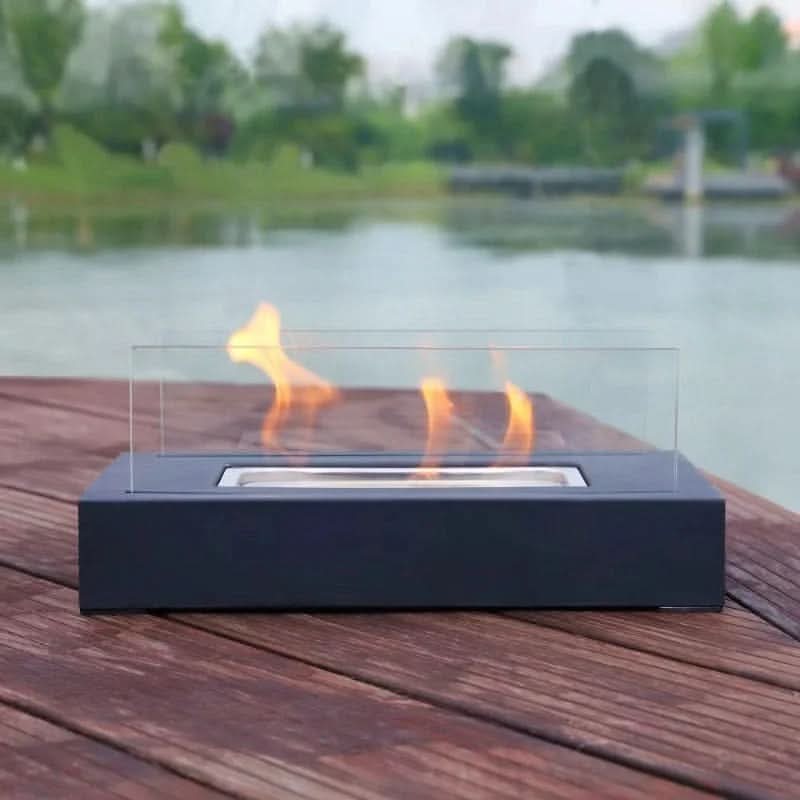 Portable Tabletop Fireplace for Bioethanol Fuel