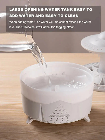 Ultrasonic Humidifier with Remote Control – 350 ml Aroma Diffuser with LED Light