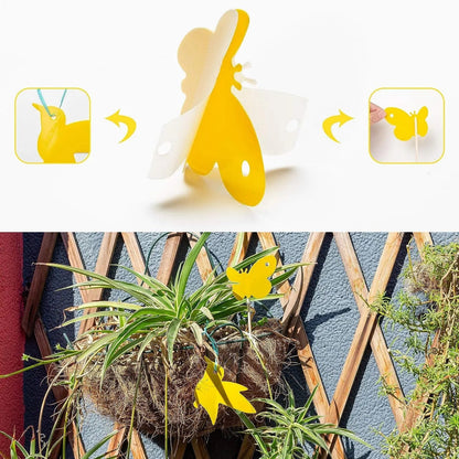 59-Piece Yellow Fly Trap Kit | Double-Sided Adhesive Sheets for Fruit Flies & Insects | Safe for Plants and Non-Toxic