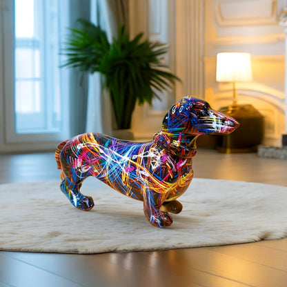 Colorful Dachshund Artwork for a Playful Home Atmosphere