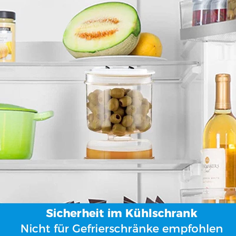 Pickle and Olive Jar Container with Strainer