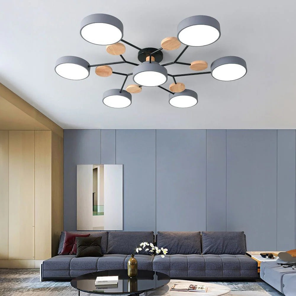 Contemporary LED Flush Mount Ceiling Fixture - Modern Bright Light