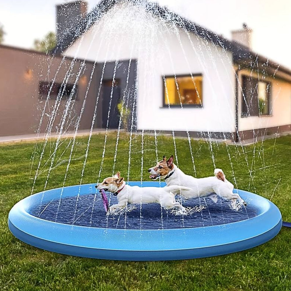 Inflatable Dog Bath Mat with Sprayers – PawSplash Water Play for Pets