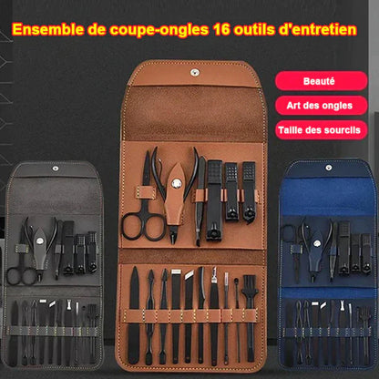 Comprehensive 16-Piece Nail Care Toolkit