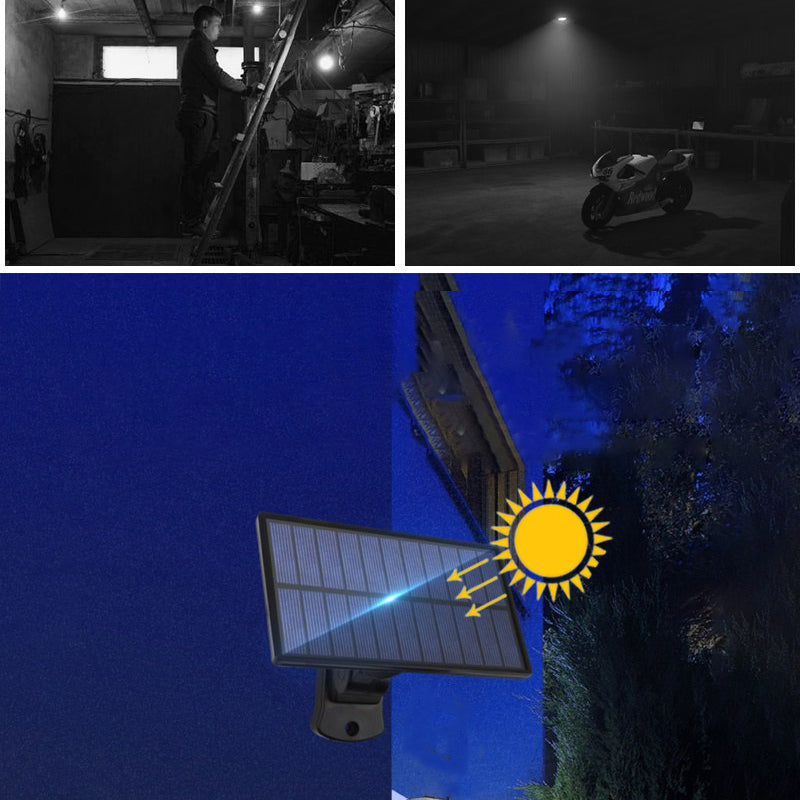 Triple-Head Solar-Powered LED Wall Light