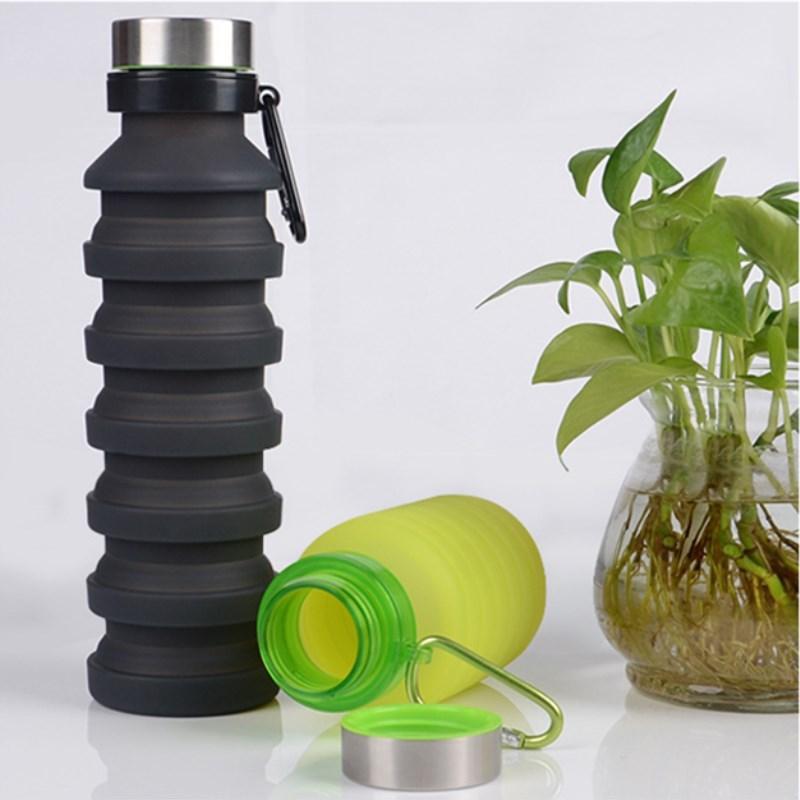 Collapsible Silicone Water Bottle - Aqua Color