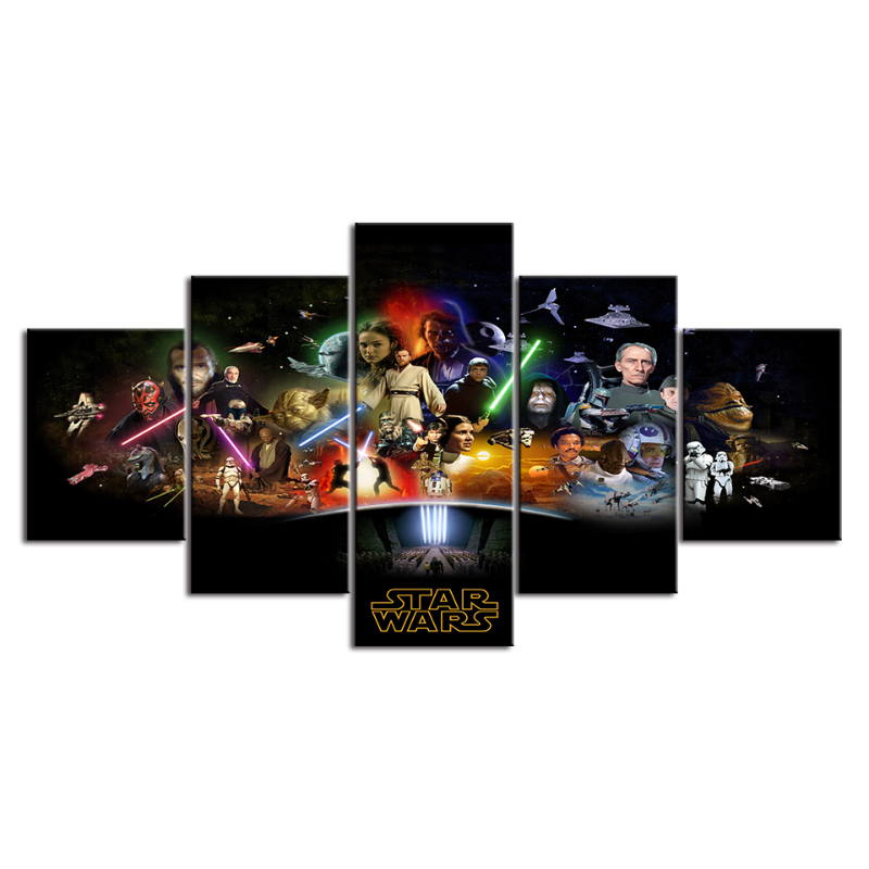 Epic Light vs Dark 5-Piece Canvas Art Set