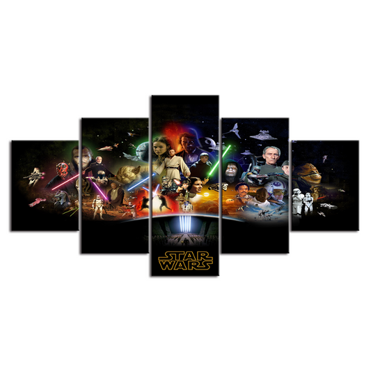 Epic Light vs Dark 5-Piece Canvas Art Set