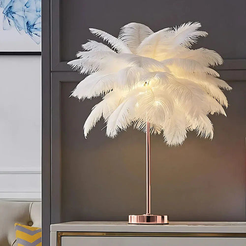 Feather Palm Tree Lamp for Ambient Lighting - Atmospheric Design