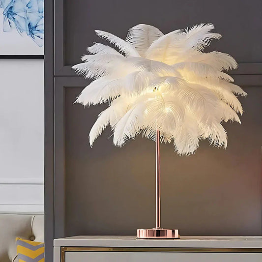 Feather Palm Tree Lamp for Ambient Lighting - Atmospheric Design