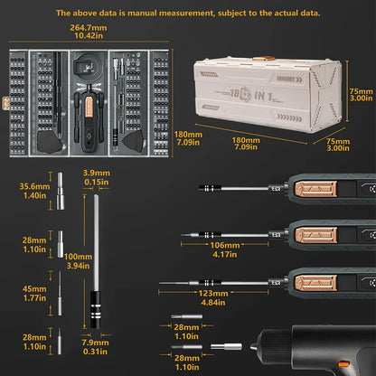Precision Screwdriver Set with 180 Pieces | Comprehensive Tool Kit for Repairs