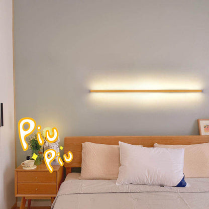 Japanese LED Wall Lamp with Solid Wood Design - Modern Accent Light
