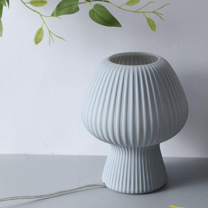 Sturdy Glass Table Lamp with Minimalist Mushroom Design for Bedside