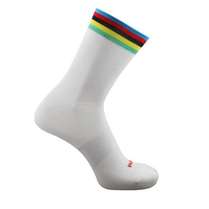 Colorful Cycling Socks with Rainbow Design