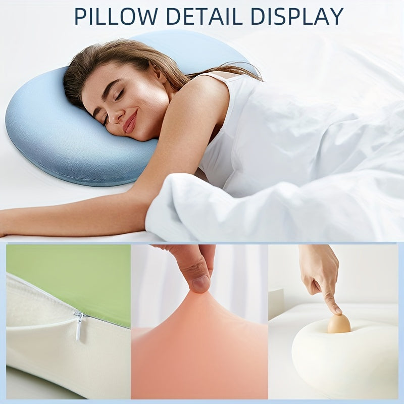 Cooling Cervical Memory Foam Pillow - Ergonomic Contour Support for Sleep