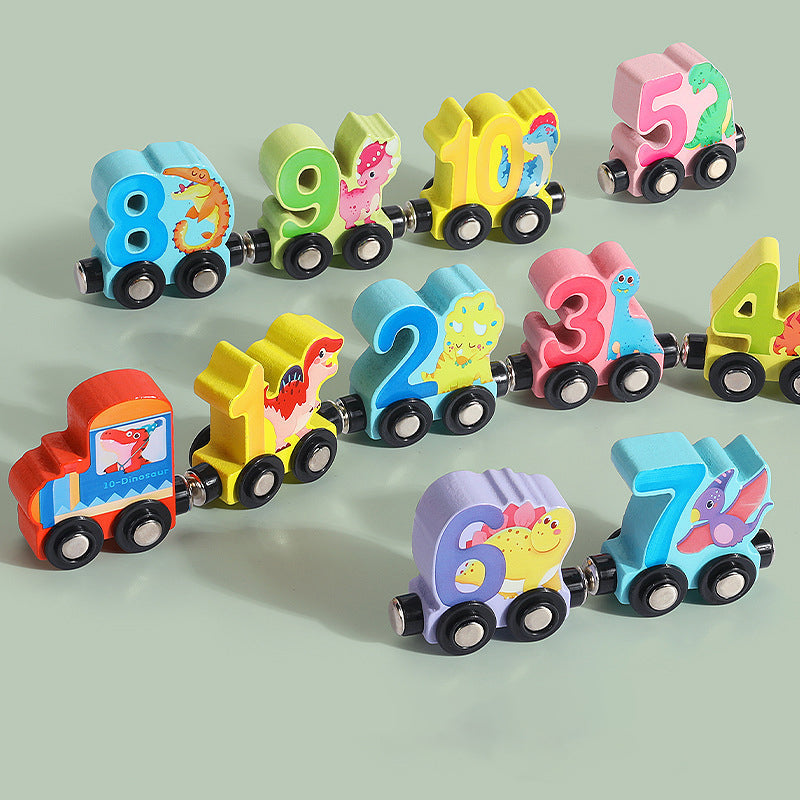 Magnetic Number Train Puzzle Toy Set for Learning Fun