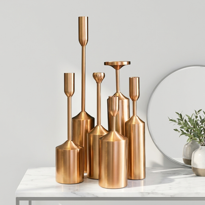 Set of Gold Candlesticks for Elegant Home Decor