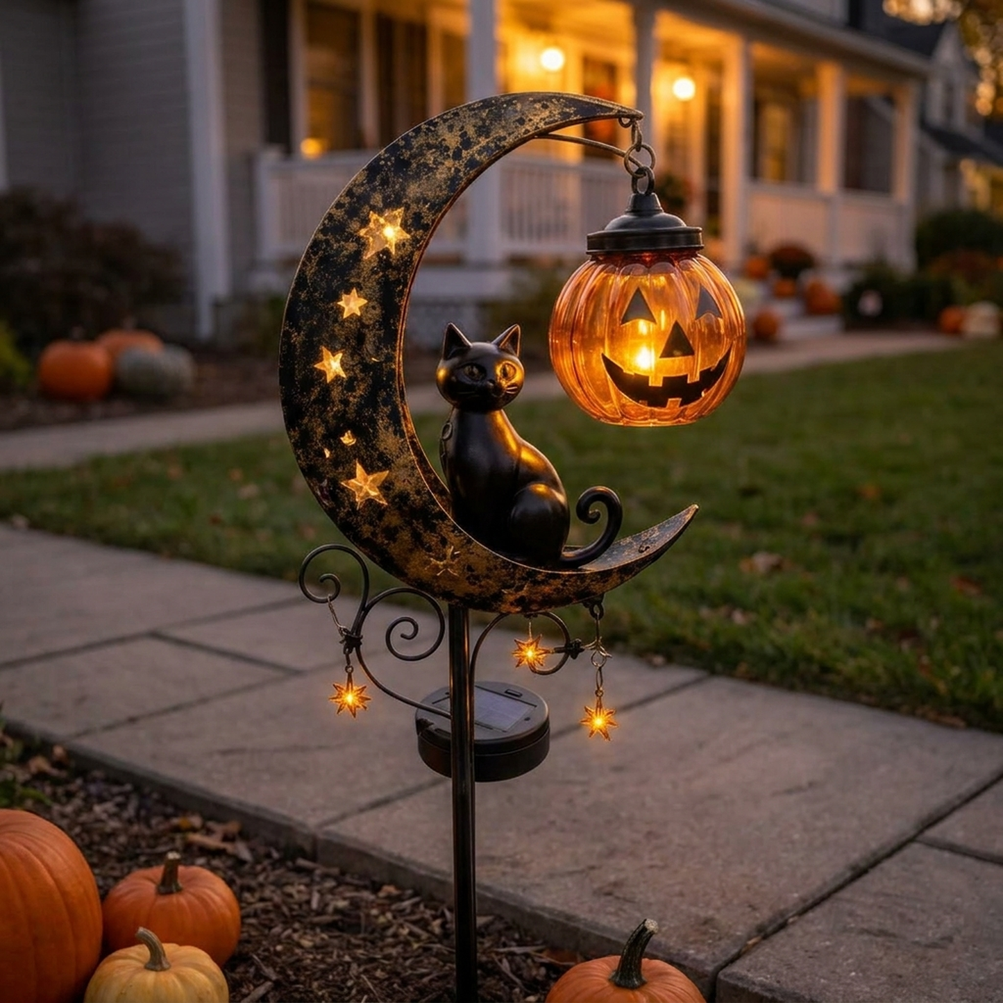 Pumpkin Garden Stake for Spooky Outdoor Atmosphere