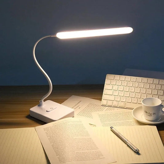 Dimmable LED Desk Lamp with Touch Control, USB Charging & Phone Stand