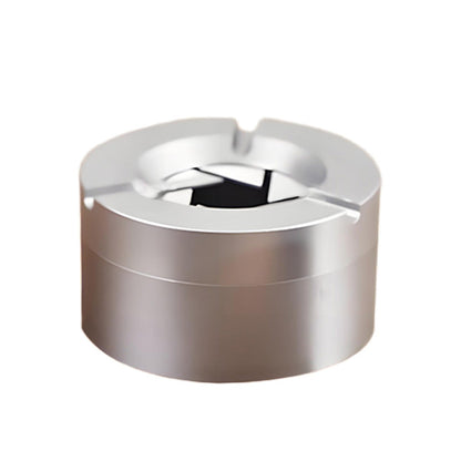 Twist-Lid Ashtray in Stainless Steel – 360° Design