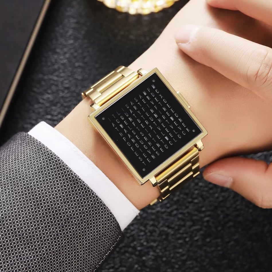Stylish Text Display Watch for Every Occasion
