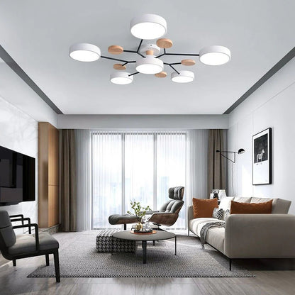 Contemporary LED Flush Mount Ceiling Fixture - Modern Bright Light