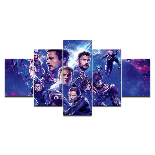 Cosmic Heroes Five-Piece Canvas Art Set