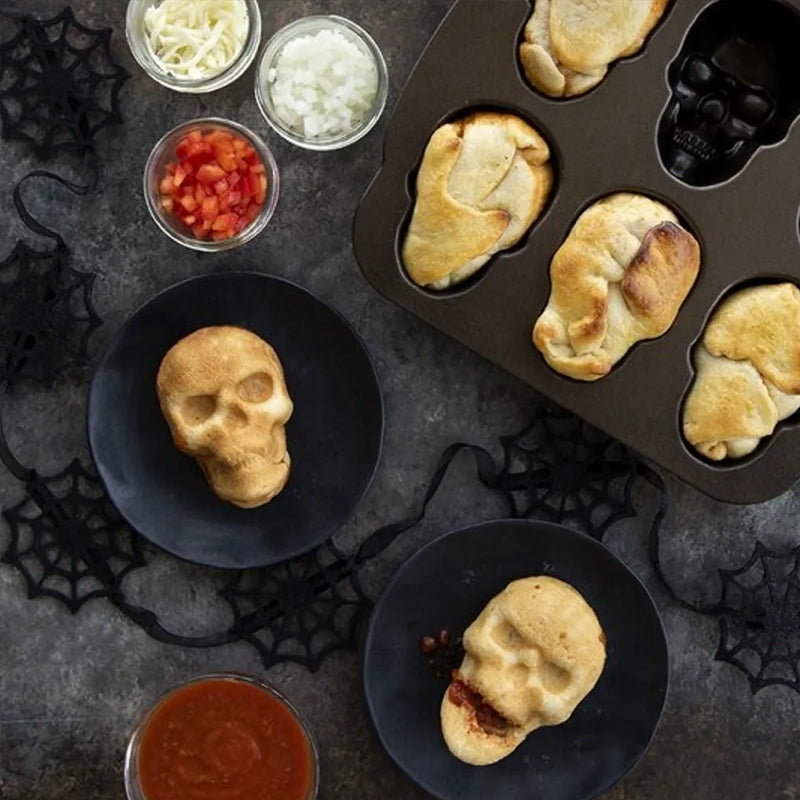 Spooky Skull Cake Pan - Aluminum Mold for Halloween Treats
